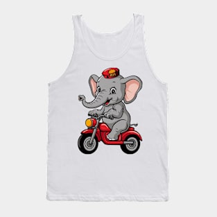 Baby Elephant on a Motorbike Tank Top